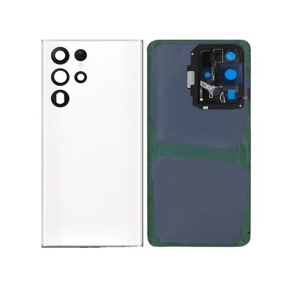 Ersatzgehäusetür aus Glas für die hintere Abdeckung mit Rahmenlinse für Samsung Galaxy S22 Ultra