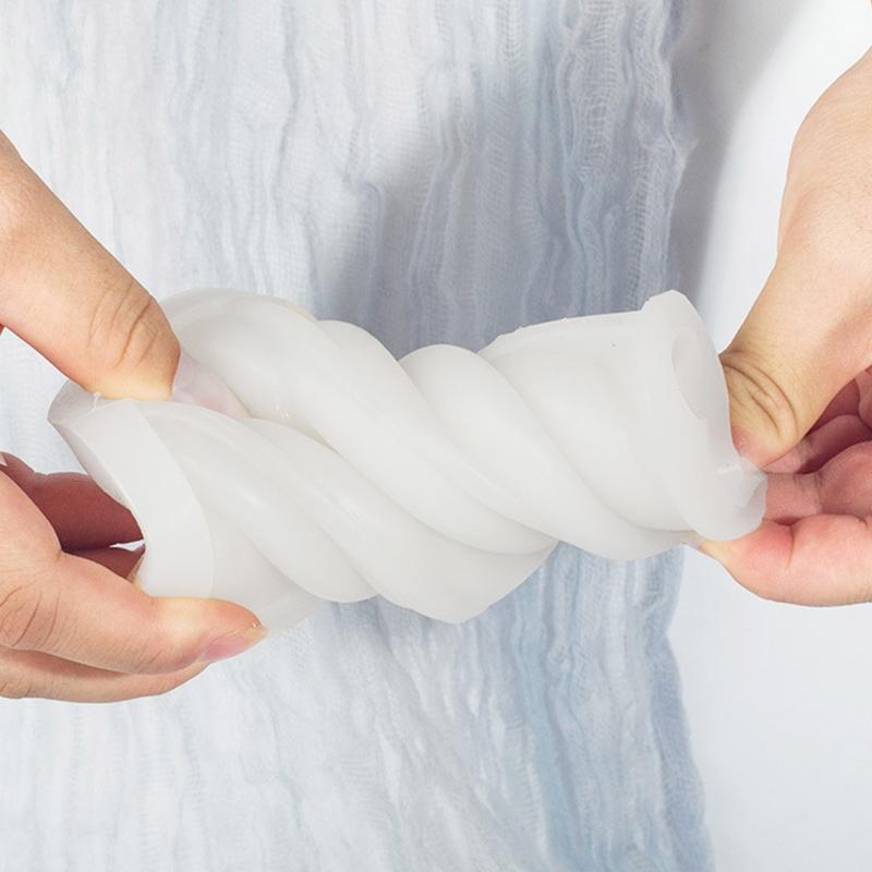 Candle Mold  3-D Silicone Candle Mold Cylinder Molds Epoxy Mould for Candle Making DIY Aromatherapy Candles Wax Handmade