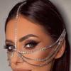 Face Decor Hair Chain Face Chain Crystal Veil Face Chain Crystal Layered Face Chain Tassel Veil