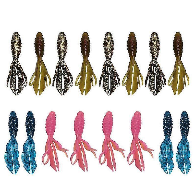 16 Pcs Plastic Shrimp Fishing Lures Lures Fishing Lure Artificial Bait