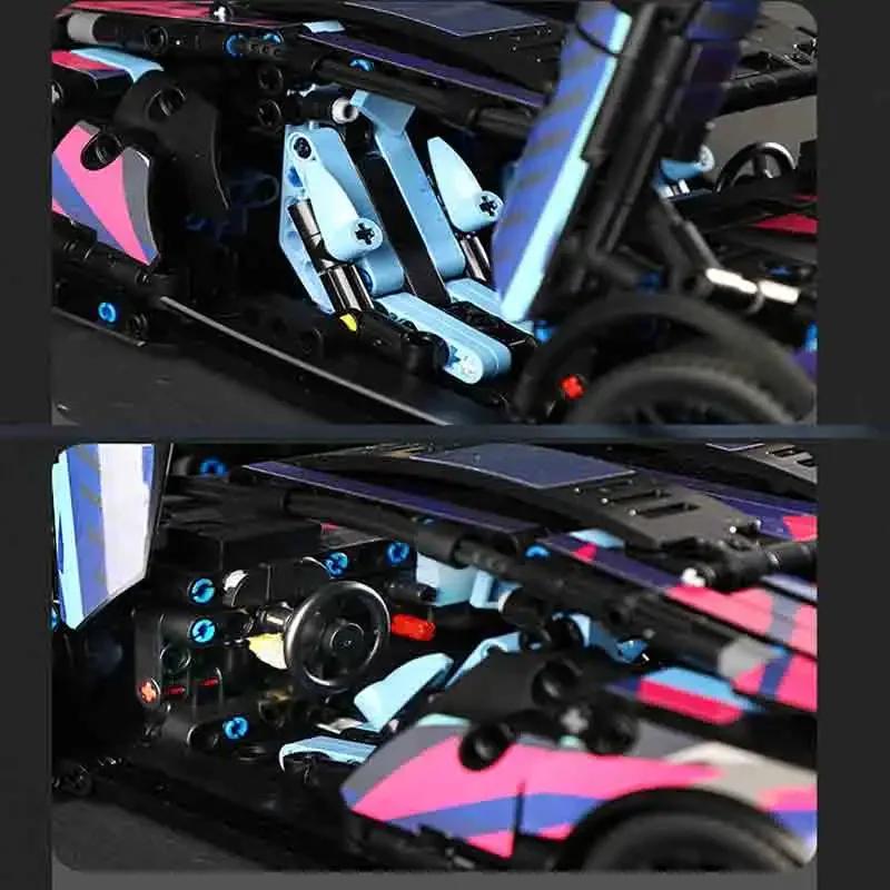 1314PCS Black Purple Lamborghinised Sian Sport Car Building Blocks Assemble Racing Vehicle Bricks Toys Birthday Gift For Kid Boy