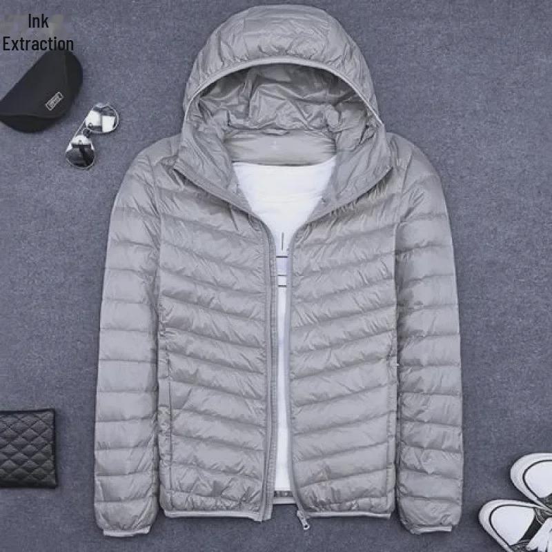 Men's Ultra-Thin Lightweight Cotton Hooded Jacket – Trendy Versatile Winter 2024 Style