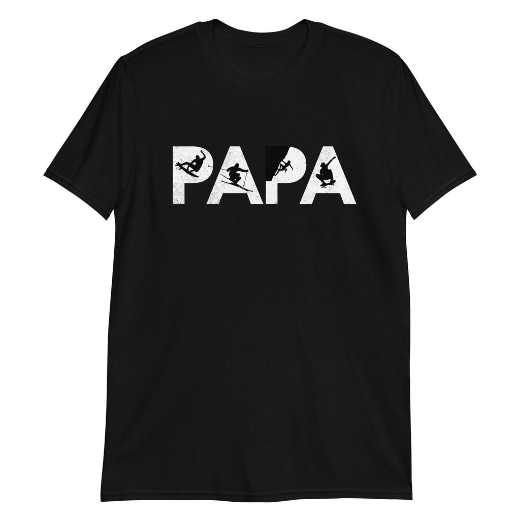 PAPA Adventure Sports Enthusiast T Shirt for Cool Dads Short Sleeve