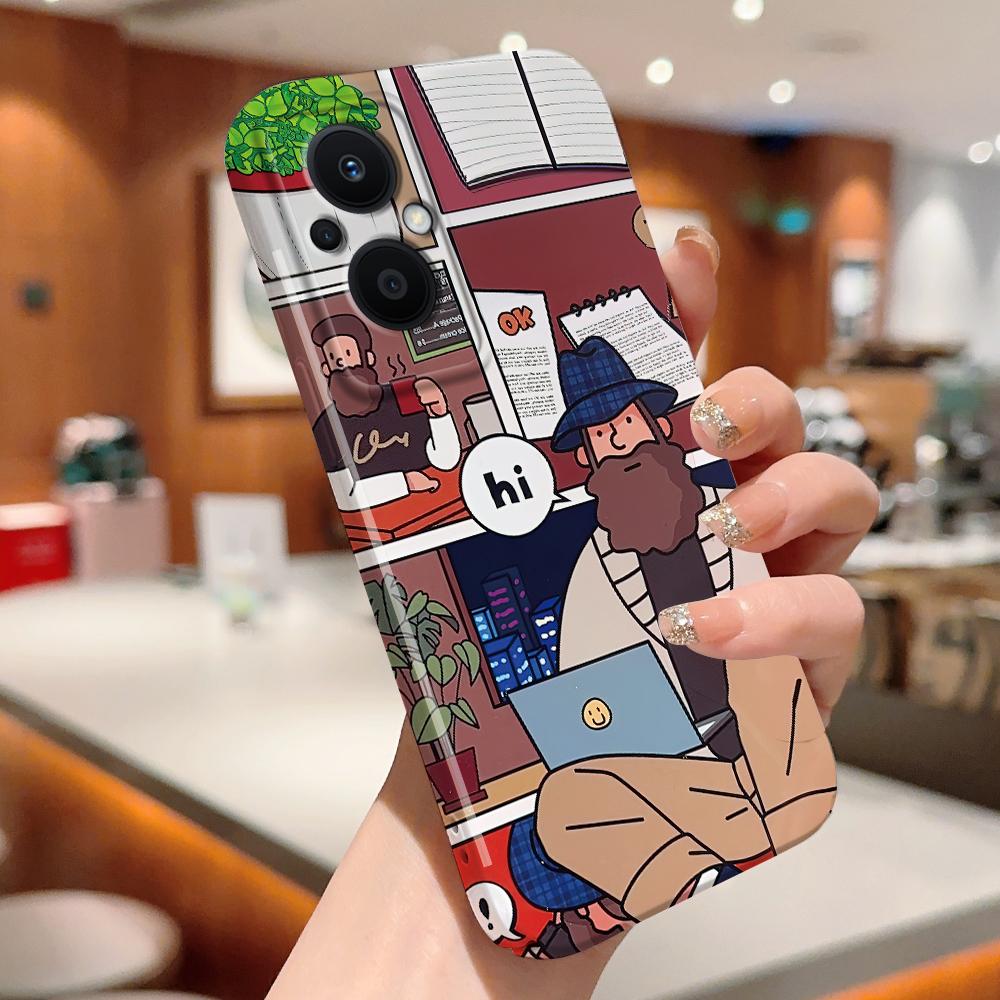 All-inclusive-Film-Telefonhülle, Cartoon-Modedesign, Hartschale, vollständige Abdeckung, stoßfeste Kamera-Schutzhülle für OPPO Realme OnePlus Infinix Tecno