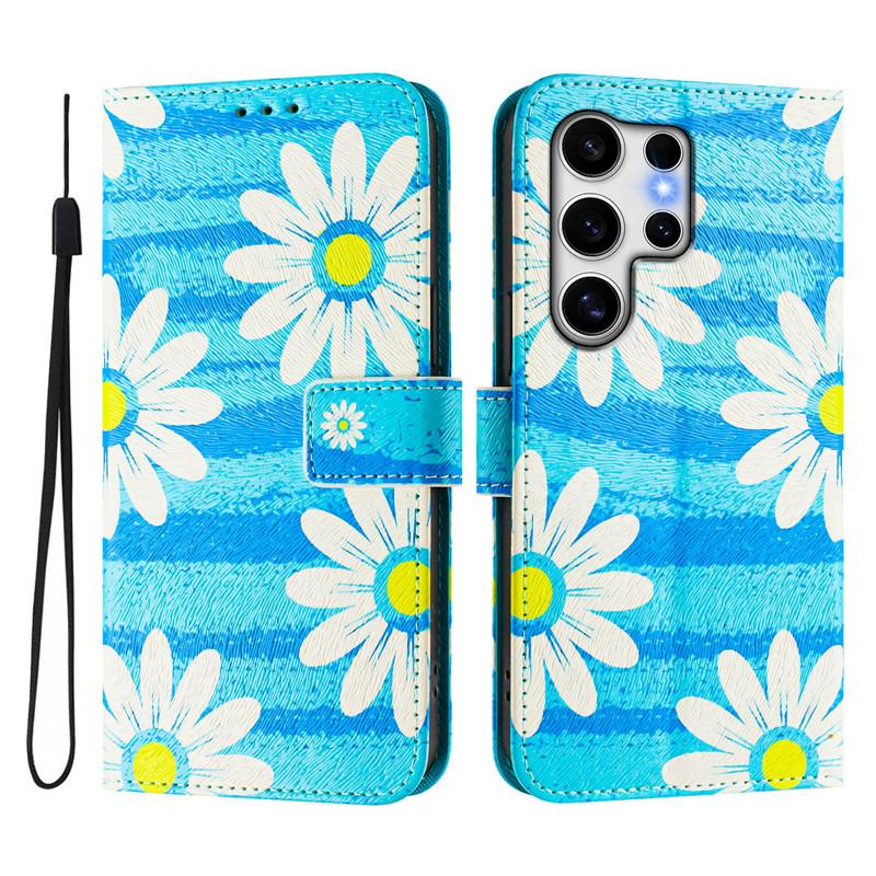 כיסוי עור יוקרתי נפתח עבור Samsung Galaxy S25 Edge כיסוי Flip עבור SAM S25+ Ultra Plus 5G תיקי ארנק כיסויי פרחים Etui 2025