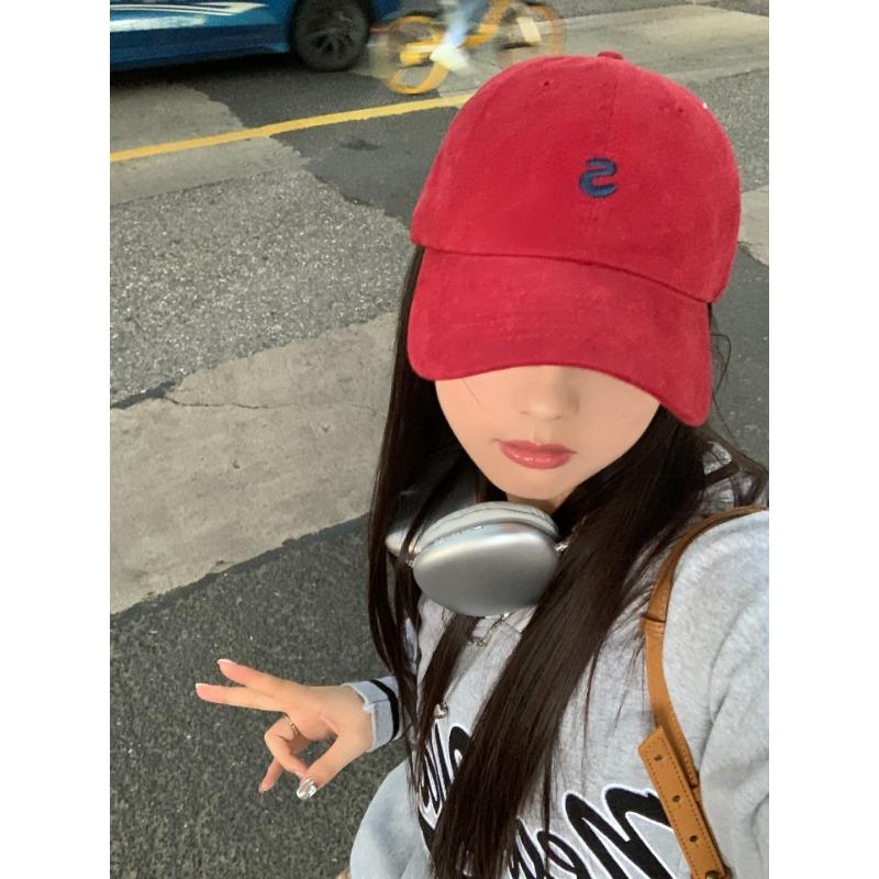New Fashion Embroidered Baseball Cap Women's Casual Versatile Cap Soft Top Wide Eaves Show Face Small Baseball Cap Men