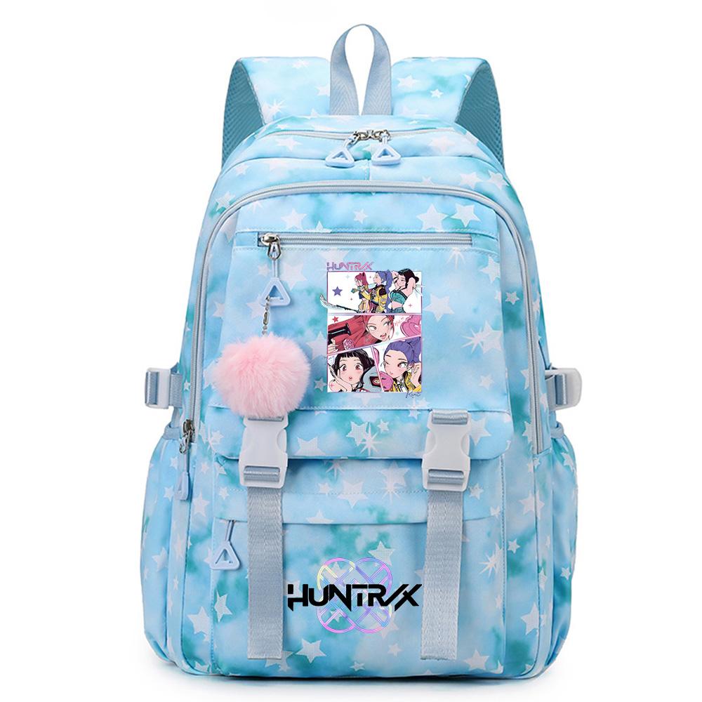 Cartoon Anime K-Pop Demon Hunters Printed Backpack Large Capacity Bookbag Laptop Unisex Student Boy Girl School Bag Large Capacity Travel Outdoor Bag