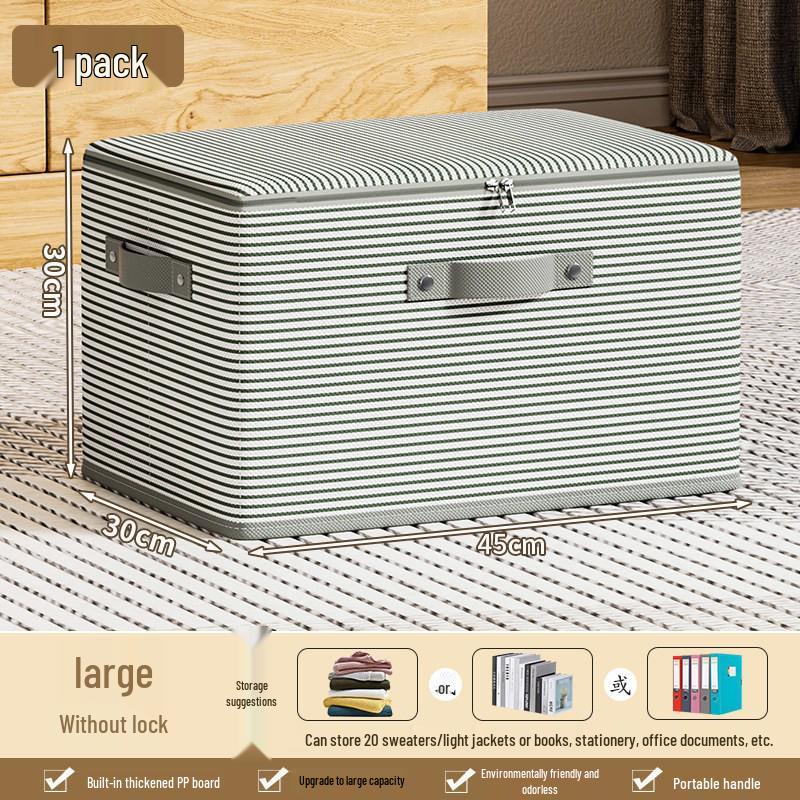Large Foldable Zippered Storage Box for Clothes
