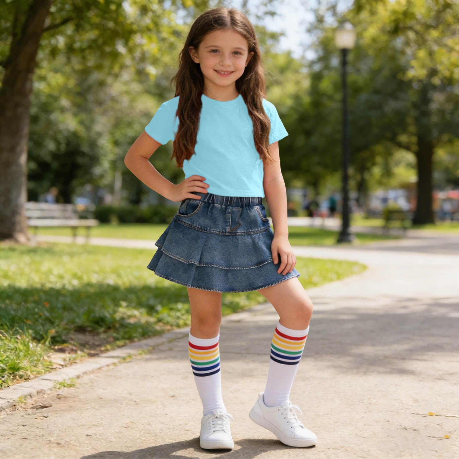

Children s Casual Comfortable Three-Piece Kids Set 140 світло-синій колір