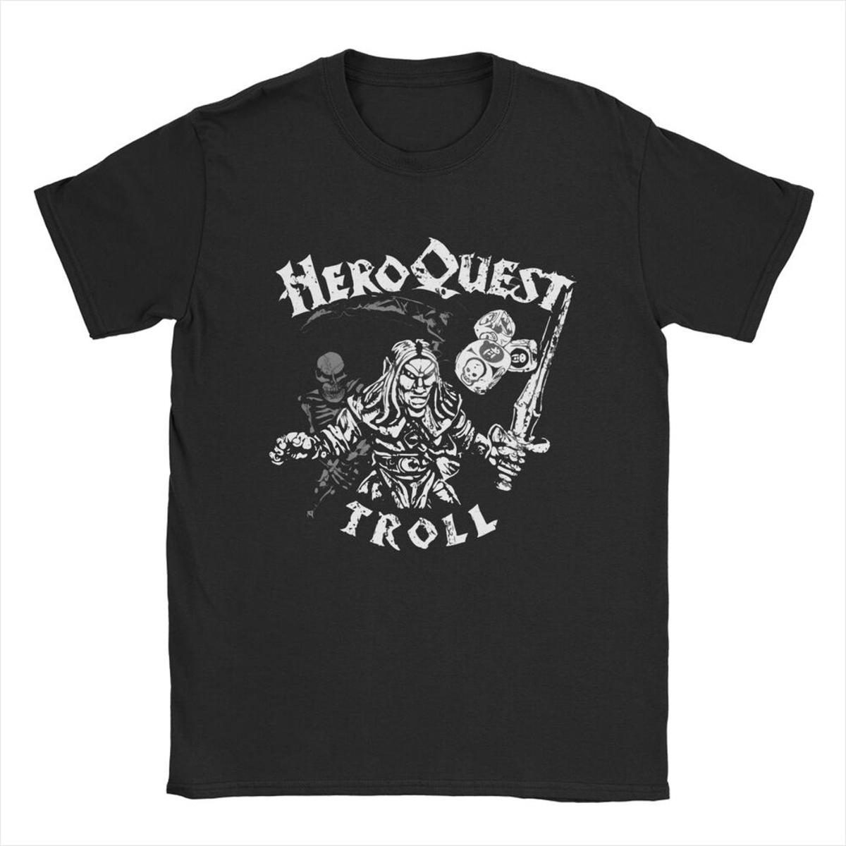 

Heroquest Roleplay Game 90s RPG Men T Shirts Cartoon Cool Tees Short Sleeve Crewneck T-Shirt Pure Cotton Printed Tops M