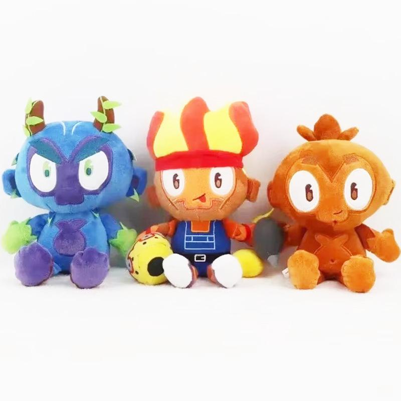 1/3pcs Dart Monkey Plush Toy Bloons TD 6 Gwendolin Obyn Greenfoot Stuffed Animal Plushies Doll Soft Figurine Fans Birthday Gifts