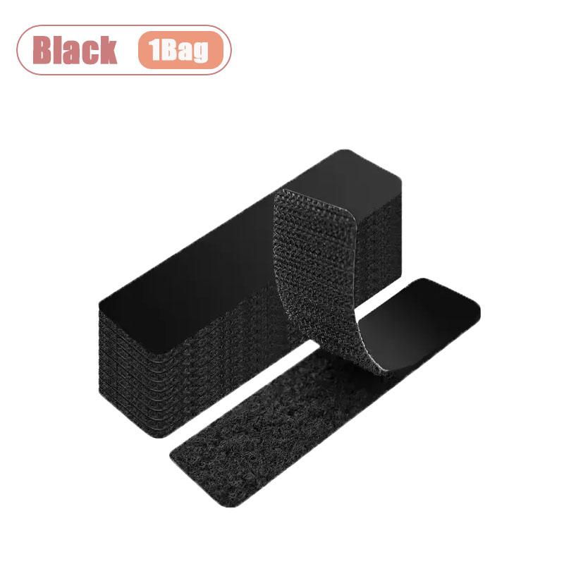

1-200Bags Self Adhesive Hook and Loop Strips Double Sided Interlocking Tape with Backing Strong Hold Strips for Home Office 2.5x10cm