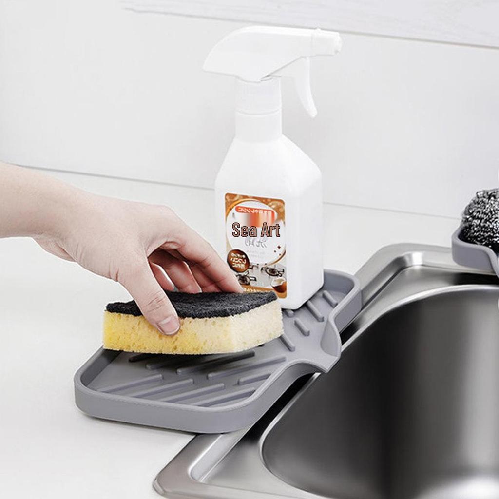 TEMU SHEIN Sink Collection: Non-slip Countertop Draining Mat, Soap Coaster & Faucet Splash Guard
