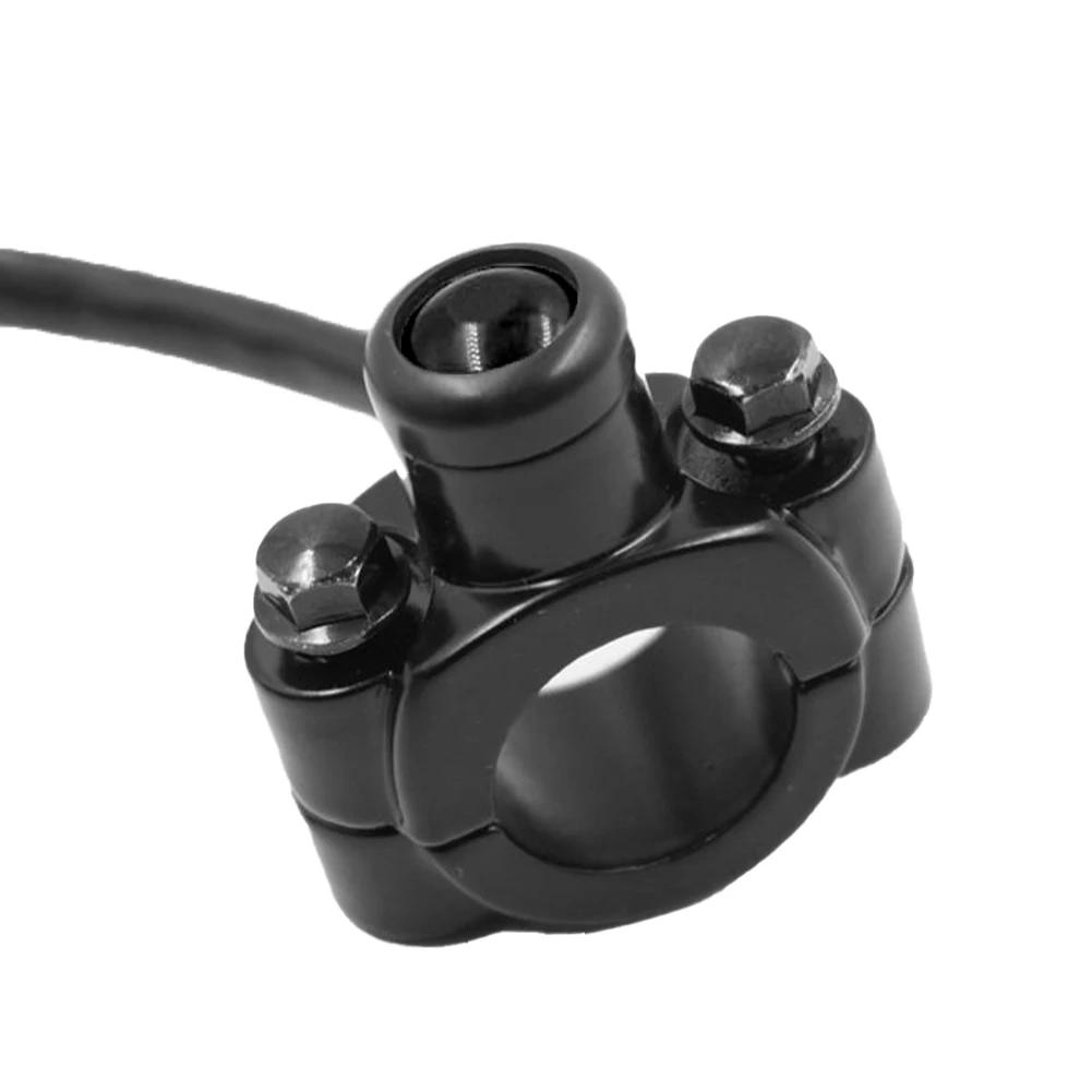 

22mm 7/8 Motorcycle Switch Handlebar Mount Horn Headlight Strobe Momentary Switch Button Aluminum Alloy Interruptor Moto Parts чорний