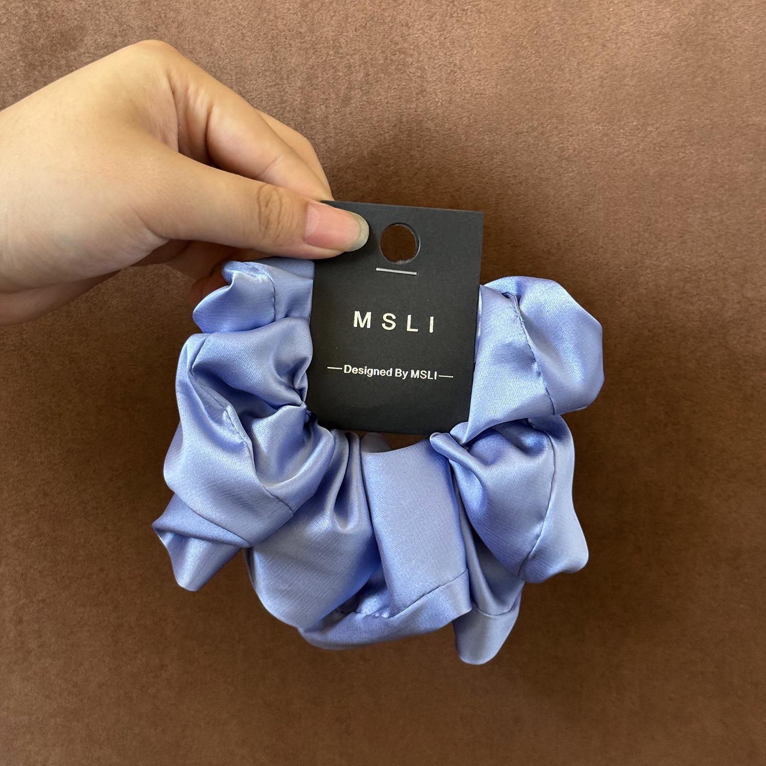 Korean-Style Satin Scrunchie, 16cm Diameter – Premium Large Hair Tie for Women