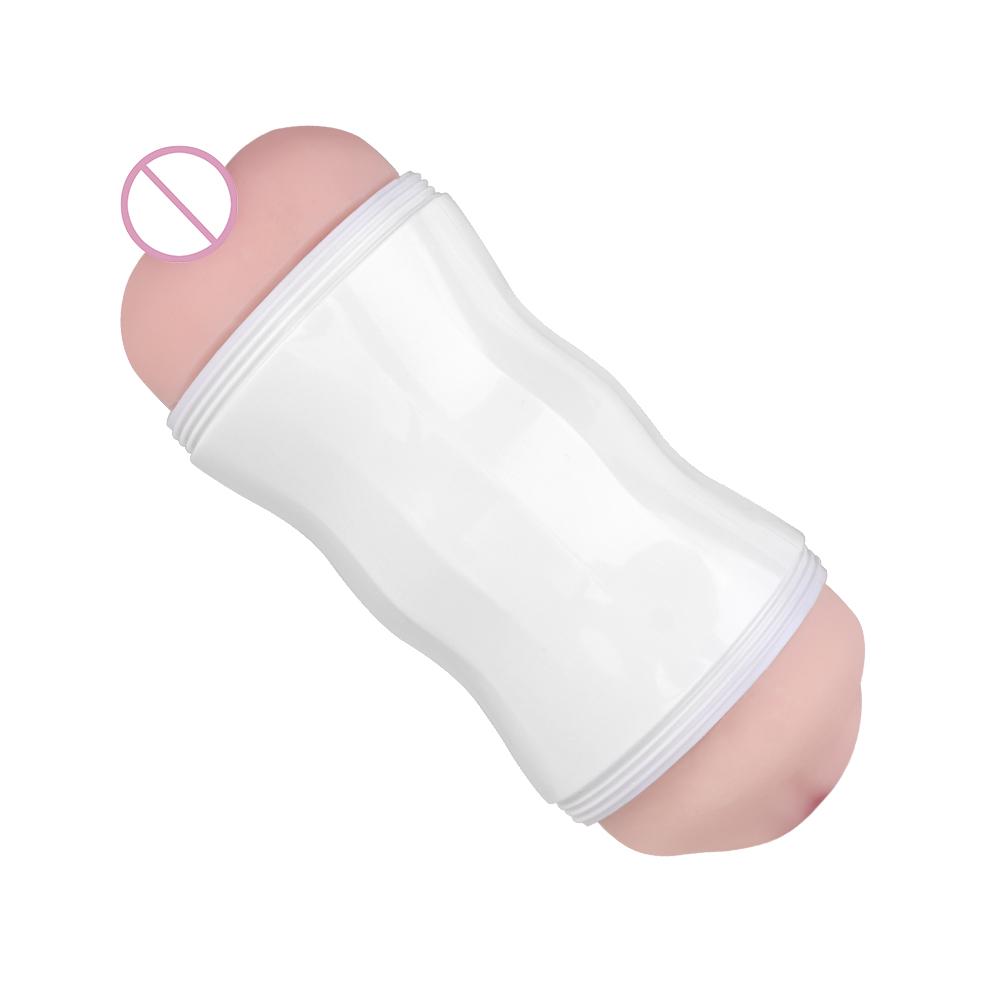 USB Rechargeable 18 Modes Realistic Self Heating Sex Toys For Men Real Vagina and Mouth Automatic Male Masturbator