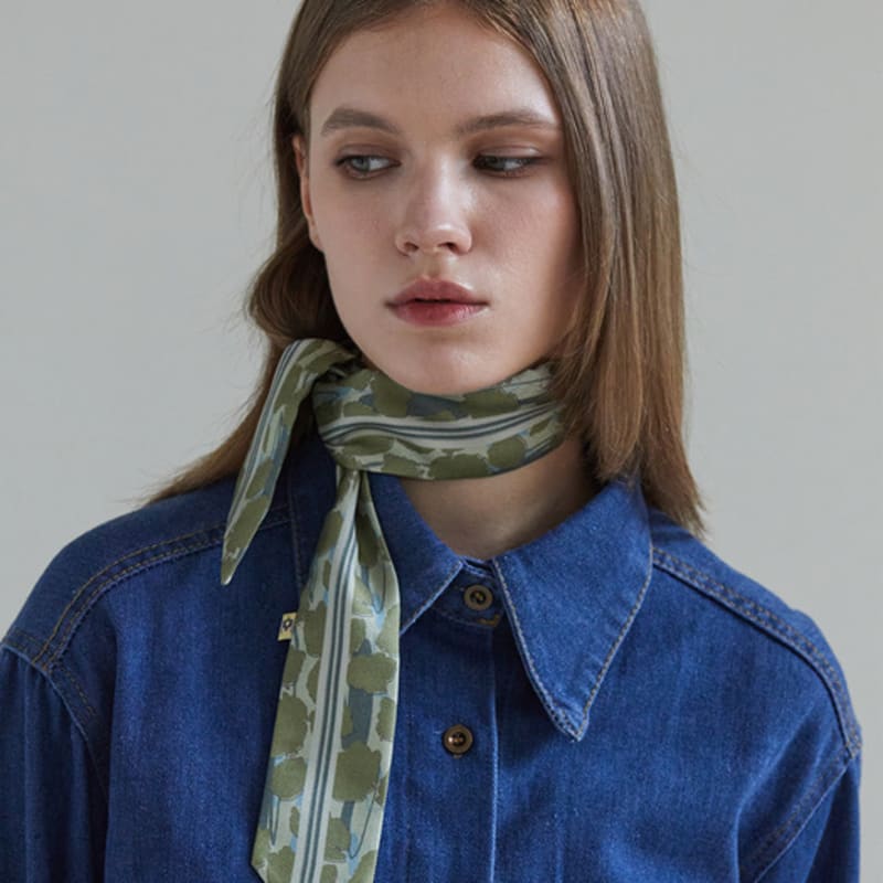 ANA MAISON Cumulus Twilly Silk Scarf [PMT-1413]
