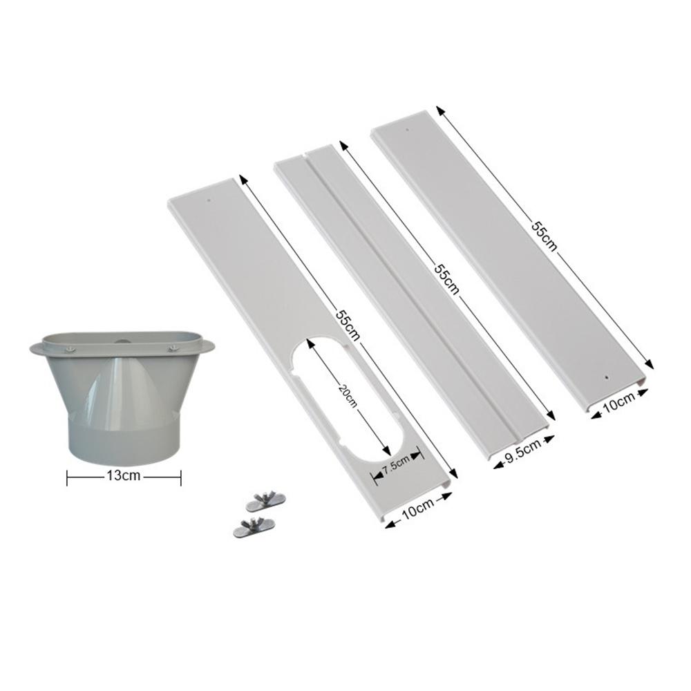 55cm Air Conditioner Window Kit 13-15cm Adjustable Window Seal Plate Set for Portable Air Conditioner