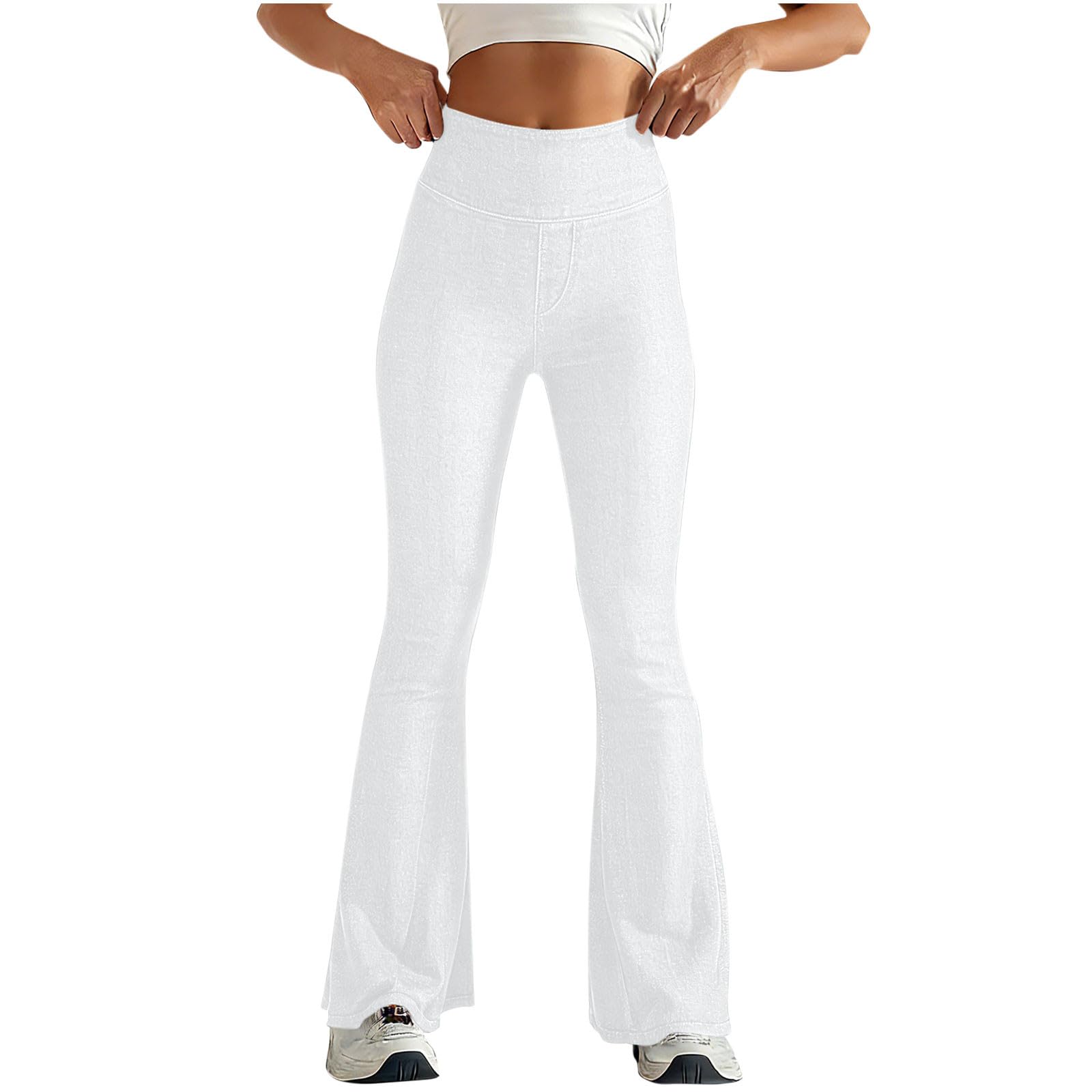 Women s Casual And Fashionable Color Pants Slim-fit Pants M белый