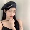 Women Metal Berets Cool Korean Spring And Autumn Satin Thin Breathable Painter Hat Temperament Elegant Octagonal Cap Beret Femme