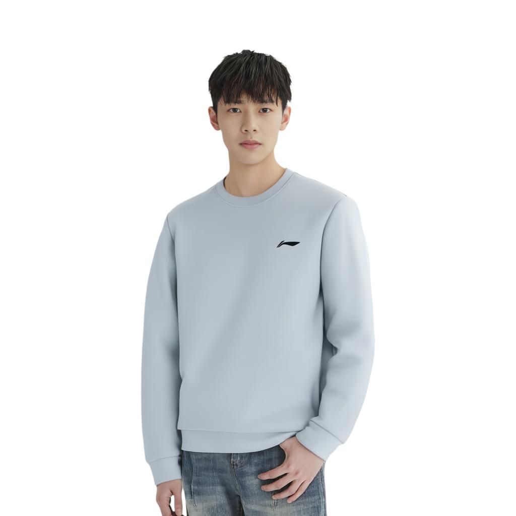 Li-Ning Minimalist Casual Fashion Logo Loose Round Neck Sweatshirt Men sweatshirt AWDV969-5