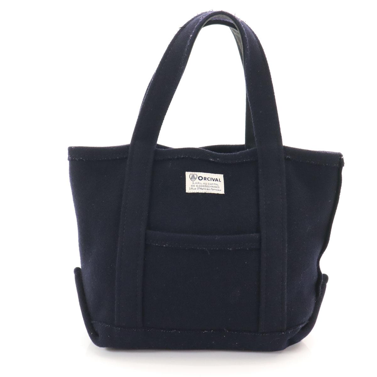 

ORCIVAL wool blend Tote Bag Navy Women Used