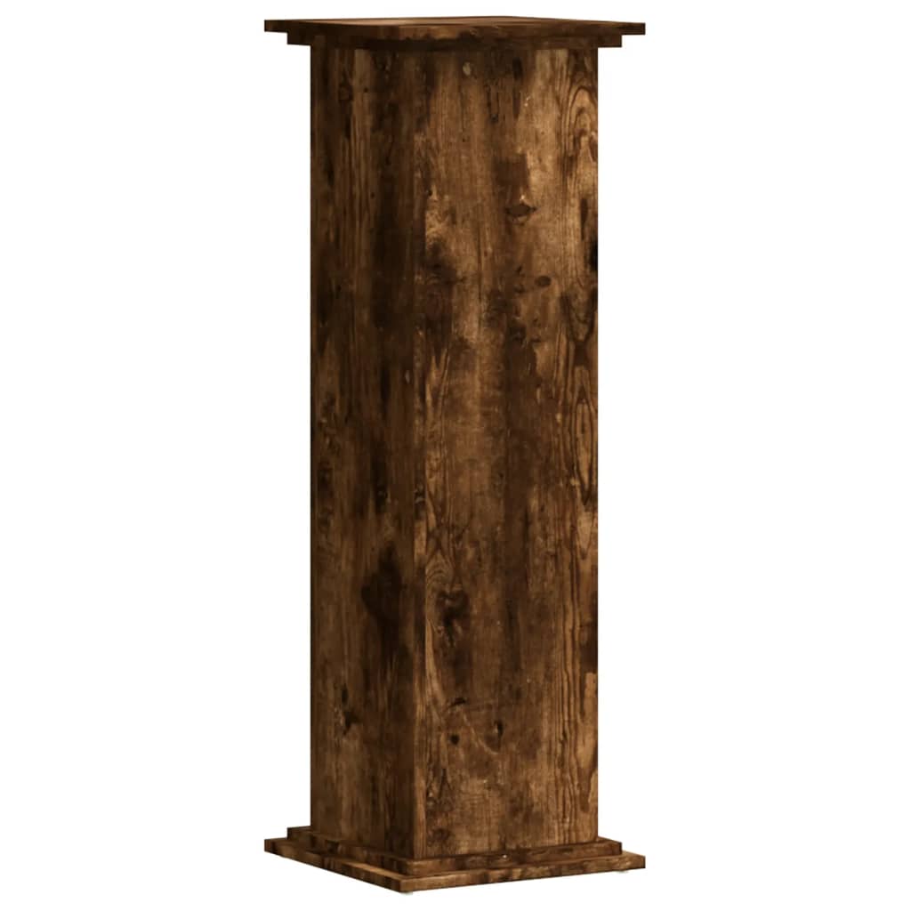 Plant Stand Smoked Oak 33x33x100 cm Wood Based Material