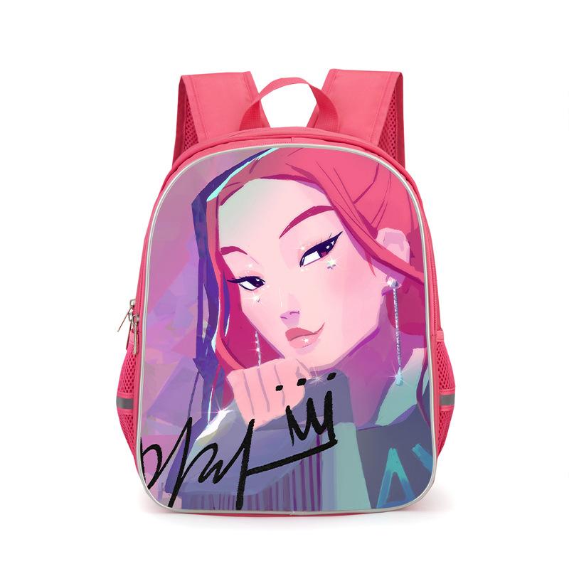 KPop Demon Hunters Kids Large Capacity Layered Backpack Students School Bags for Girls Boys Cartoon Bookbag Travel Backpack