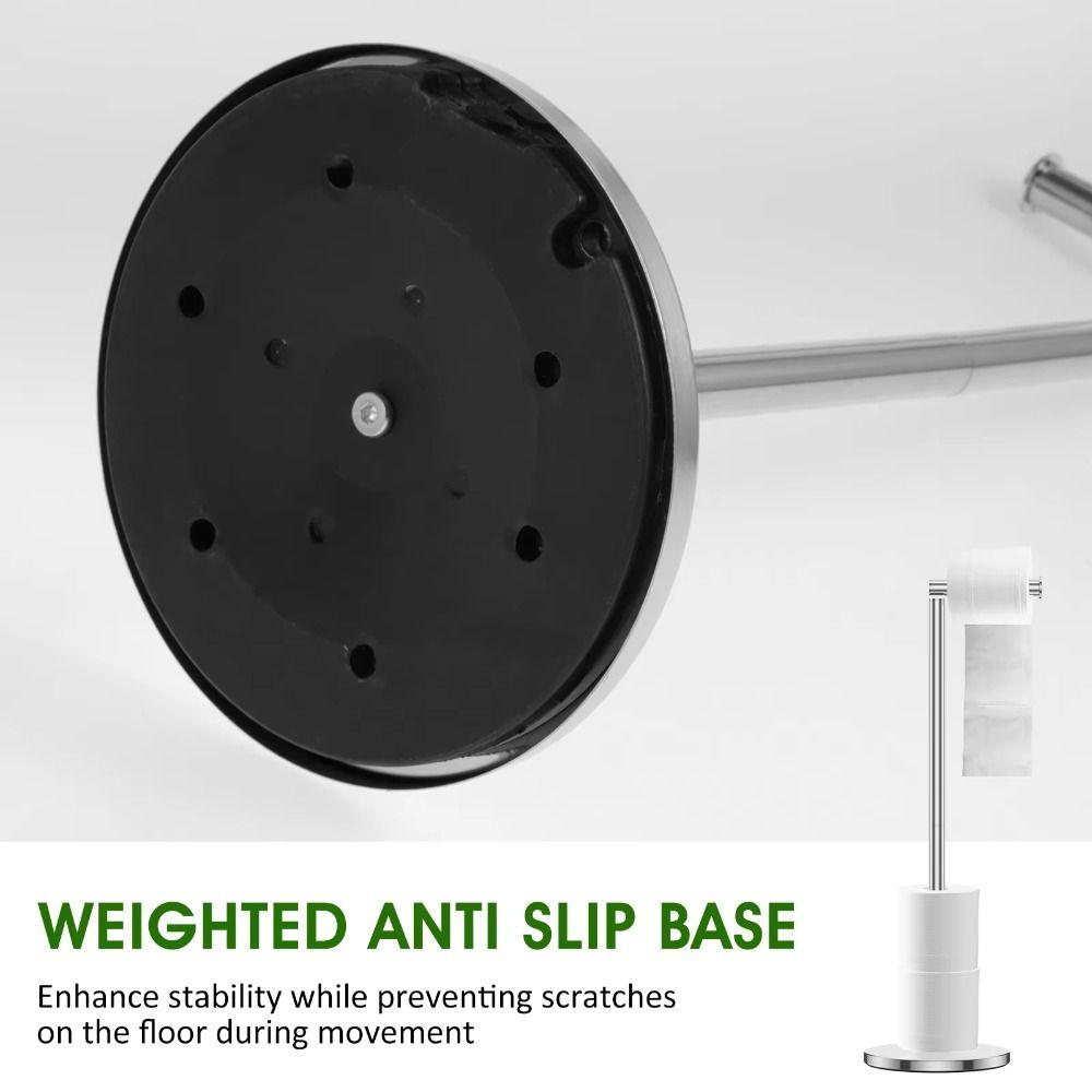 Non-slip Freestanding Toilet Paper Holder Rust-Proof Floor Standing Paper Dispenser  Bedroom