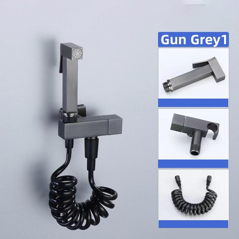 Brass Bidet Faucet Gold/Gun Grey Handheld Toilet Bidet Sprayer Hygienic Set Shower Toilet Single Cold Water Tap Self Cleaning