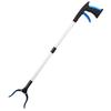 Housolution Magic Reacher Long Aluminum ABS Versatile Long Blue Tongs, Foldable, Versatile, Powerful, Handle, Lightweight, Labor-Saving, Durable,