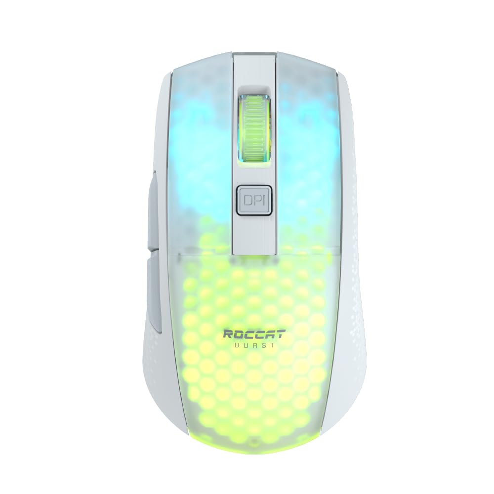 

ROCCAT Burst Pro Air Бездротова ігрова 19K Оптична Бічна Легка Німецький Дизайн Миша, 2.4GHz/Bluetooth, Білий, Оптична, Золотий, Перемикачі, Кнопки, 81г,