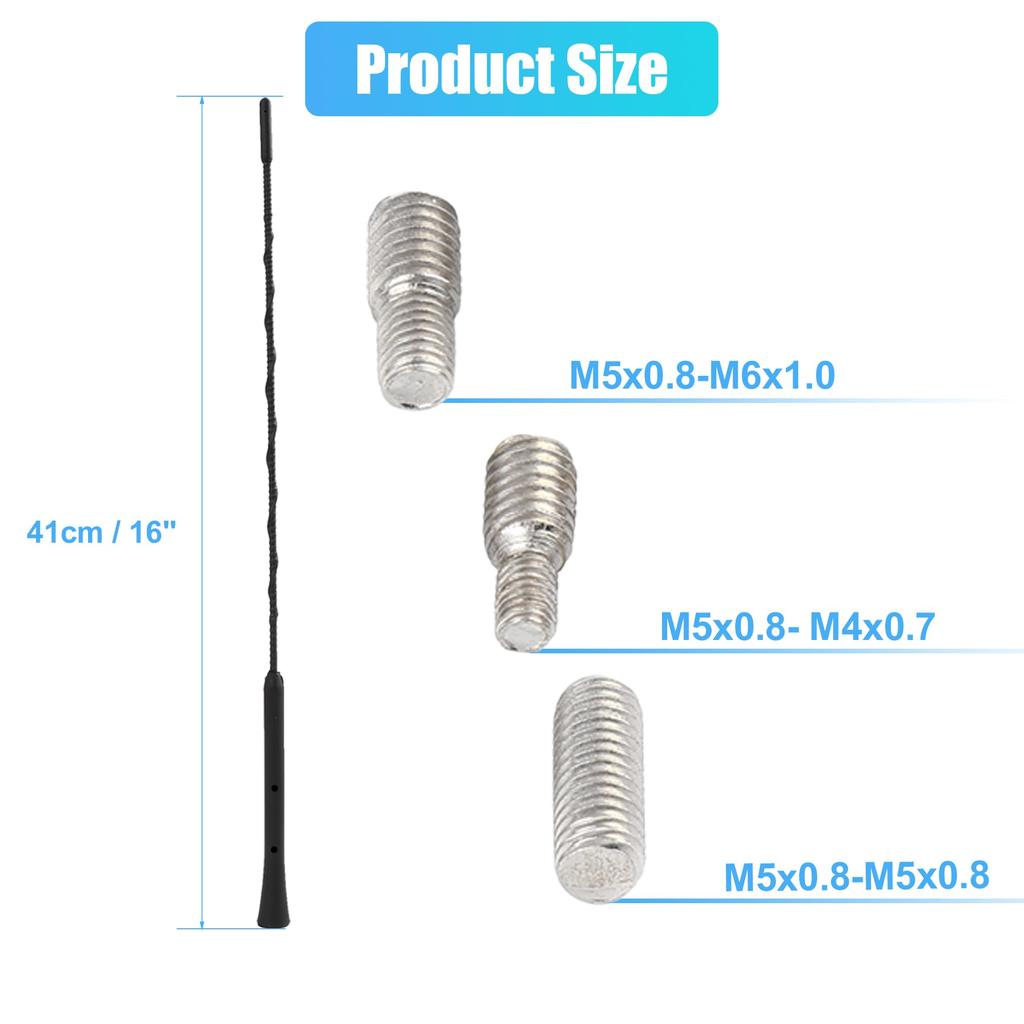 uxcell Car Signal Antenna, Radio Antenna, AM FM Antenna, Aerial Flexible Antenna, Aerial Stereo