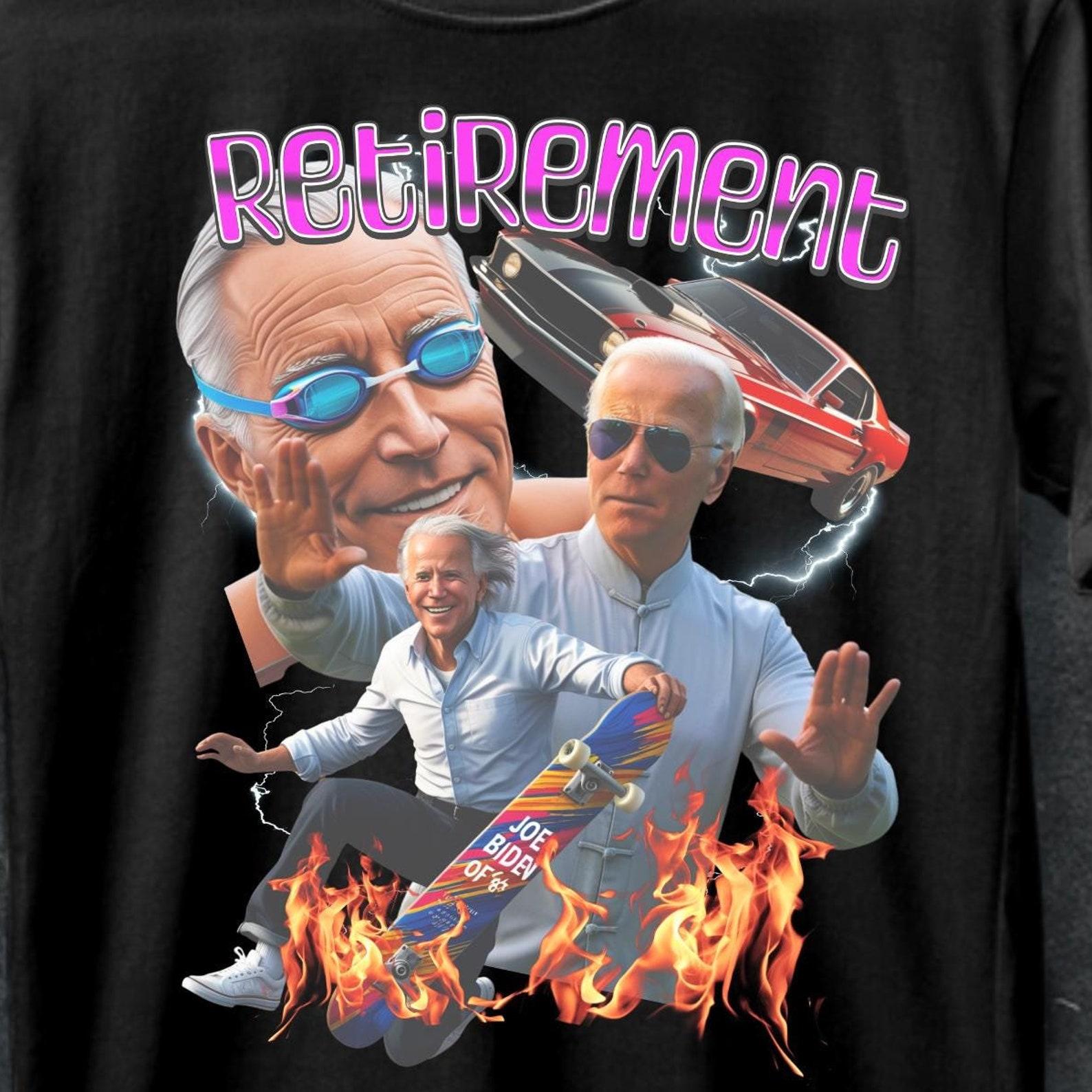 Funny Joe Biden Retirement T-Shirt: Meme Gift 2XL