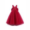 European & American Style Girls' Puffy Satin Mesh Sleeveless Gown for Weddings, Birthdays, & Performances - 2022 Collection