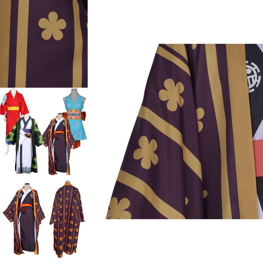 Trafalgar D Water Law Cosplay Costume Premium Quality Kimono Robe For Halloween Carnival