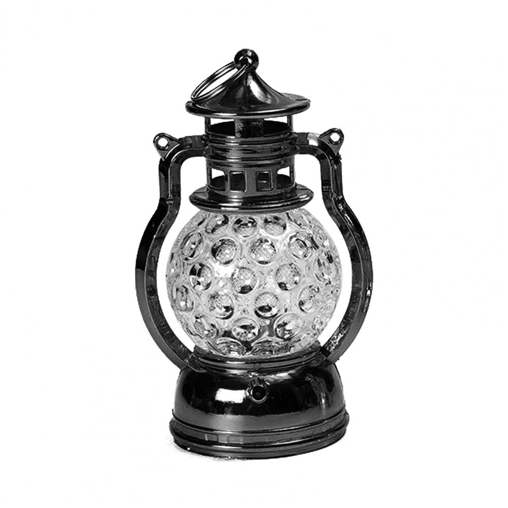 Night Lamp Vintage Simulation Flame Honeycomb Shape Decorative Wind Lantern Plastic Christmas Halloween Night Lamp