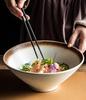 Japanese Noodles bowl restaurant household Spicy large big capacity ceramic soup dumpling bowl Wonton Italian pasta noodles bowl
