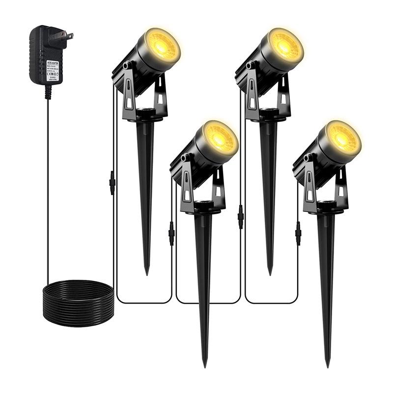 RGB Solar Lawn Spotlights - Outdoor LED Landscape Lights for Courtyard & Trees
