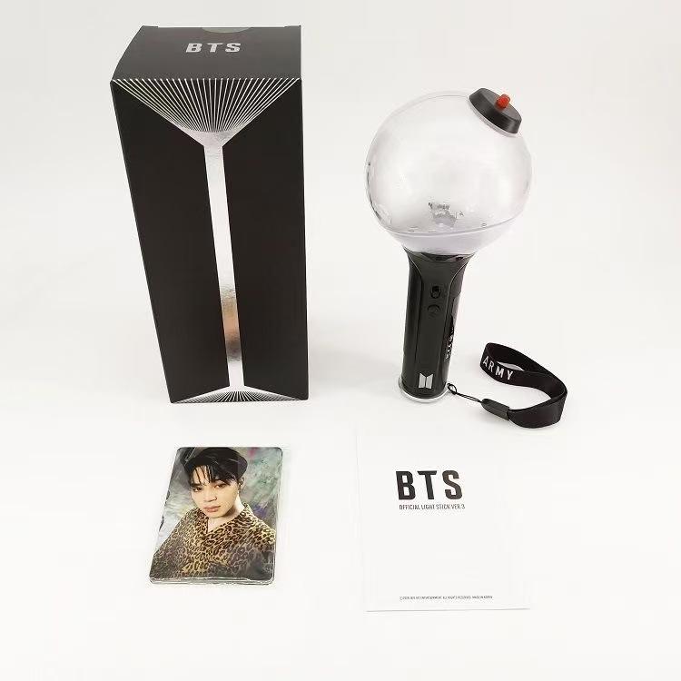 Stick Luminoz Oficial BTS Ver.3, 7 Fotocarduri, Cadou Gratuit