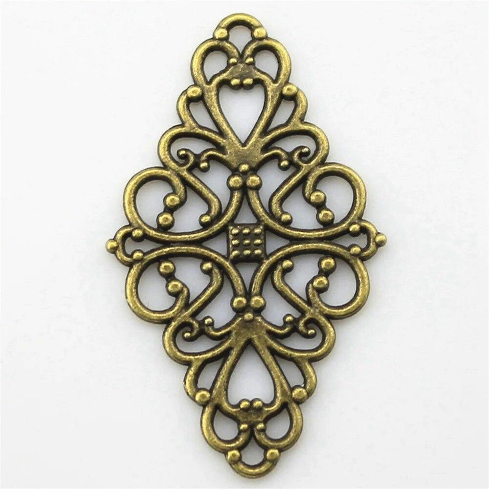 

Компоненты цветочного разъема, сумка, подвесной подарок для изготовления ювелирных изделий A07-10pcs-41x25mm