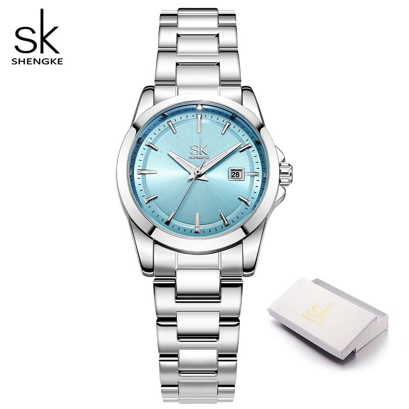 SHENGKE Nové dámské kalendářové hodinky Módní styl Dámské křemenné náramkové hodinky Top značka Dámské Nejlepší dárky Hodiny