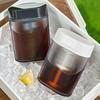 Featuring A Stylish Vertical Pattern and Built-in Measuring Scales This Clear Coffee Cup Helps