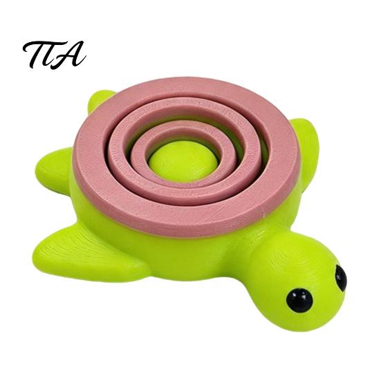 Small Ladybug Collectibles 3D Printed Spinning Figurine, Stress Relief Rotating Turtle Fidget Toy Toy, Animal Shape Desk Decoration for Home