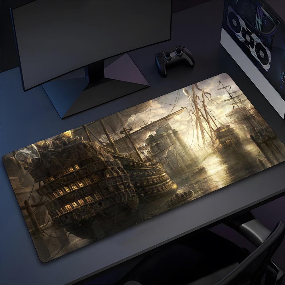 Pirate Ship Nautical Ship Mouse Pad High Quality Natural Rubber Mouse Pad The Most Professional Washable Laptop Mouse Pad
