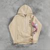 Men's Oversized Hoodie Cherry Blossom Moon Graphic Spring Autumn Casual Streetwear