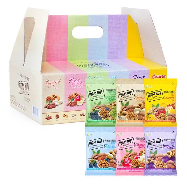 

Today Nuts, 6 types of nuts, 60 pieces, Korean nuts