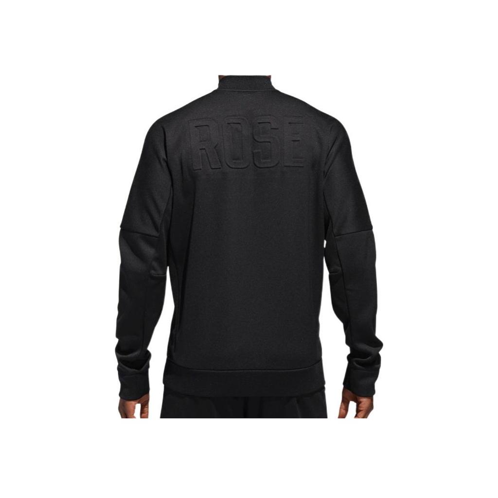 Adidas Derrick Rose Brand Logo Print V-Neck Jacket Men Jacket Black CW6898