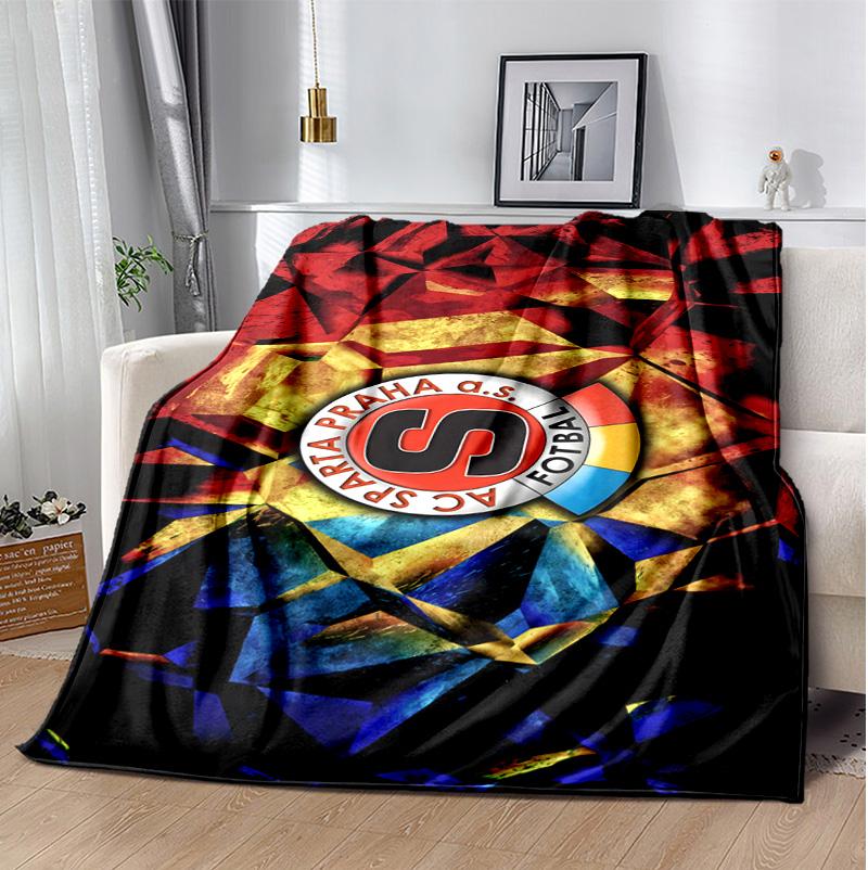Ac Sparta Praha Flannel Blanket Soft Warm All-Season Throw, Design for Camping, Car Travel, Hiking Sofa, Bed, Office Perfect Gift for Parties