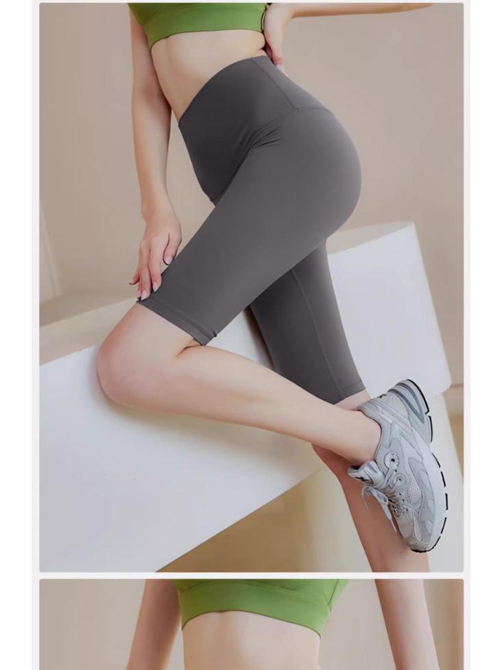 Women's High-Waisted Yoga and Running Shorts Set